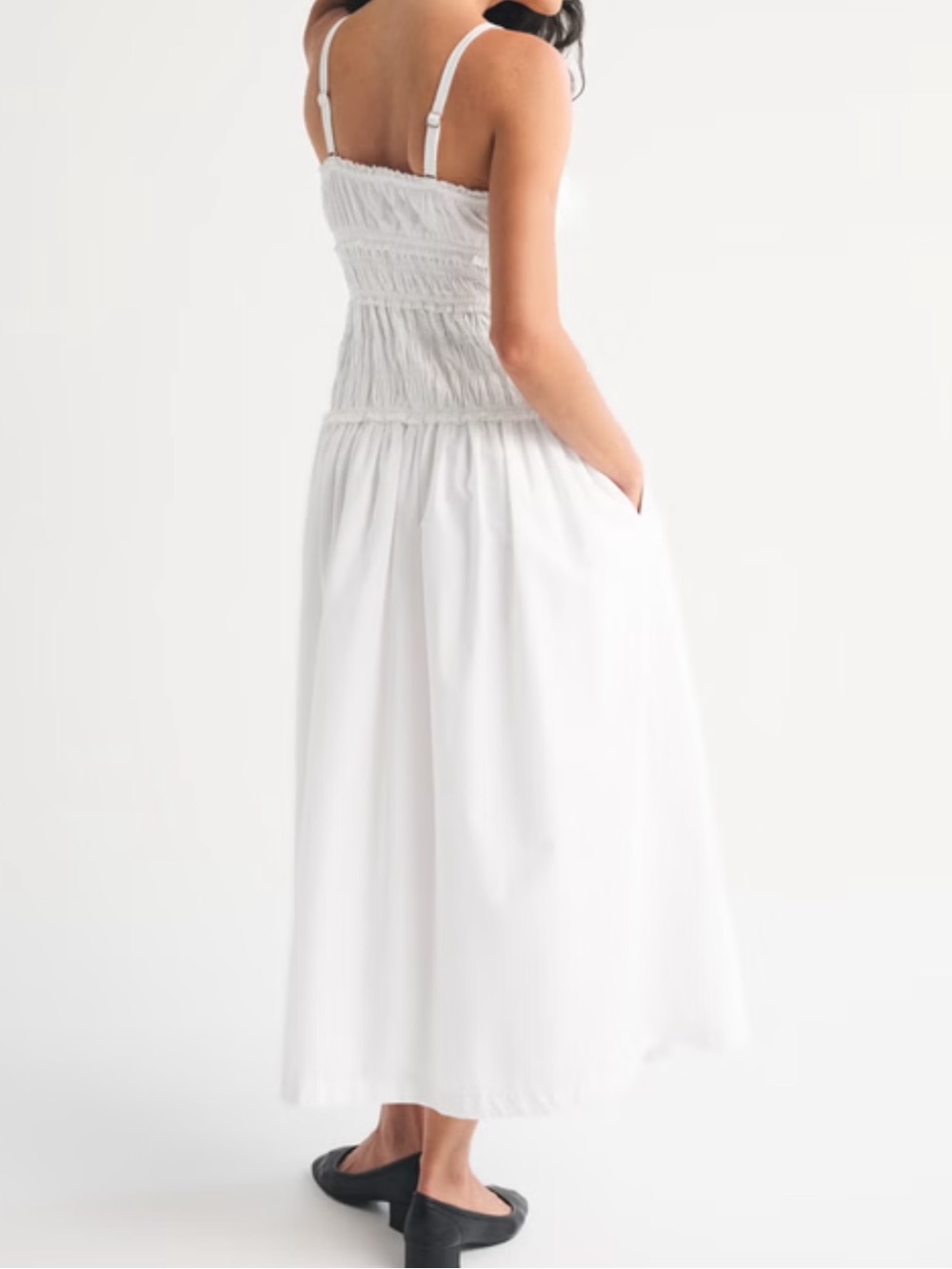 Abercrombie White drop waist maxi dress - Picture 2 of 4